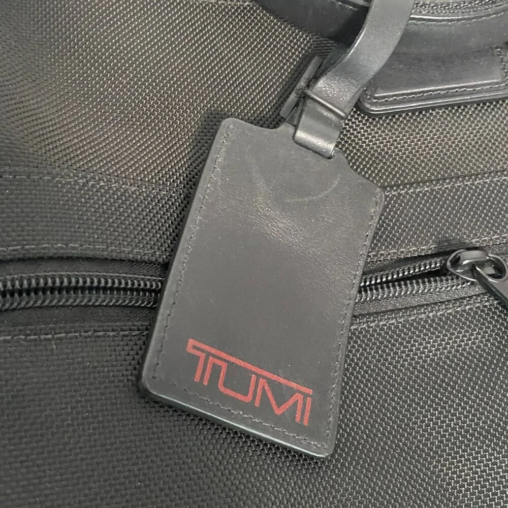 Tumi Black Nylon Carry On Laptop Shoulder Bag